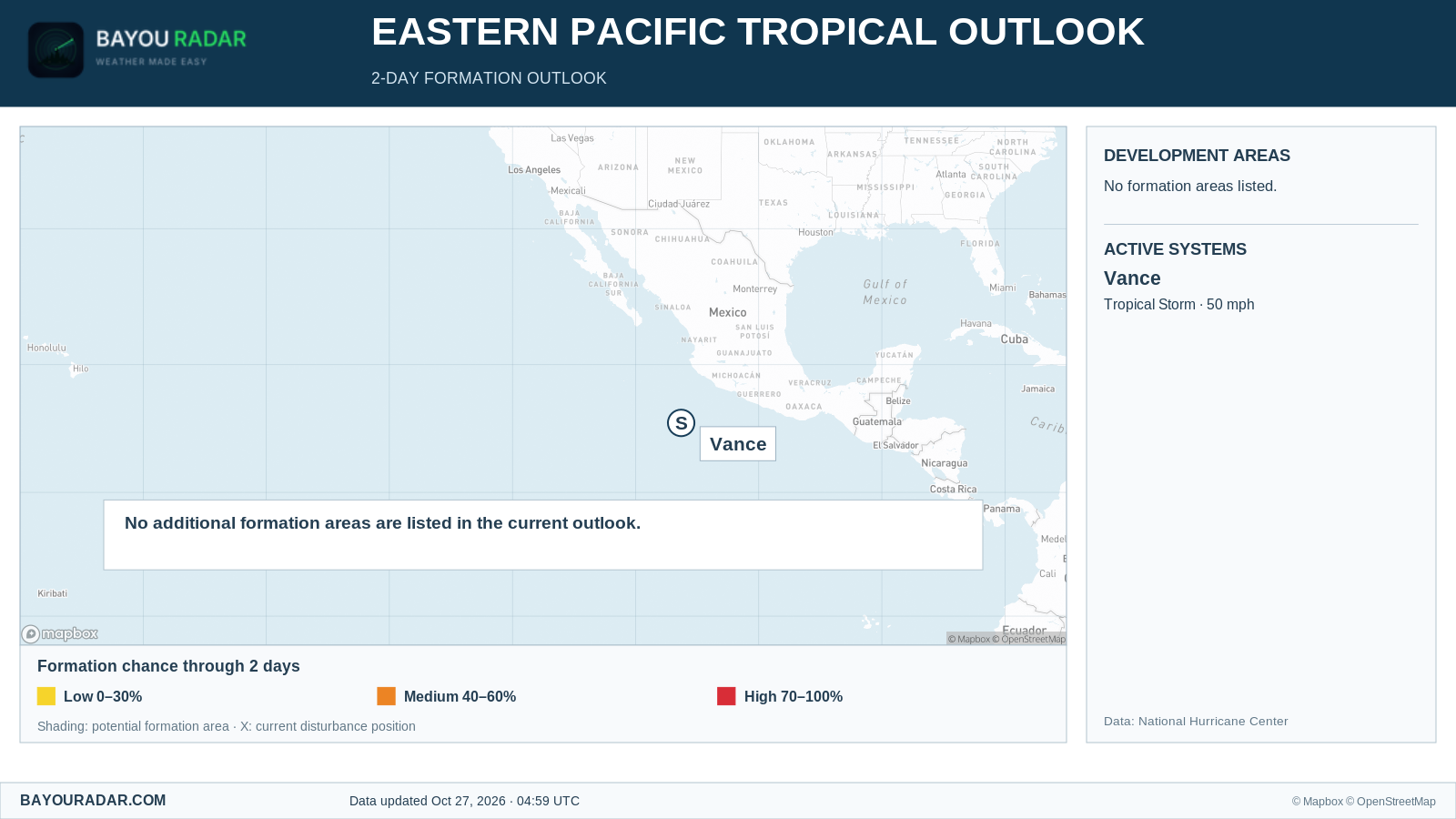 BayouRadar Eastern Pacific 48-Hour Tropical Weather Outlook